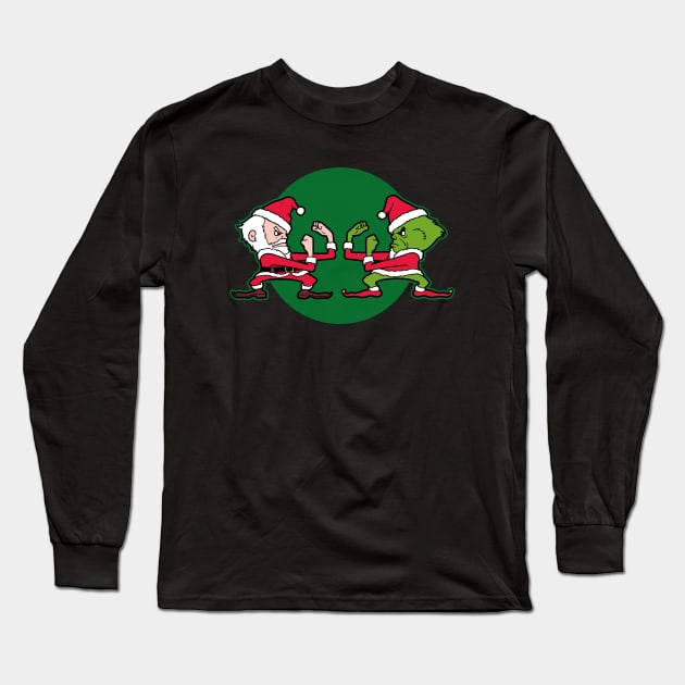 Fighting Christmas Long Sleeve T-Shirt by jasesa